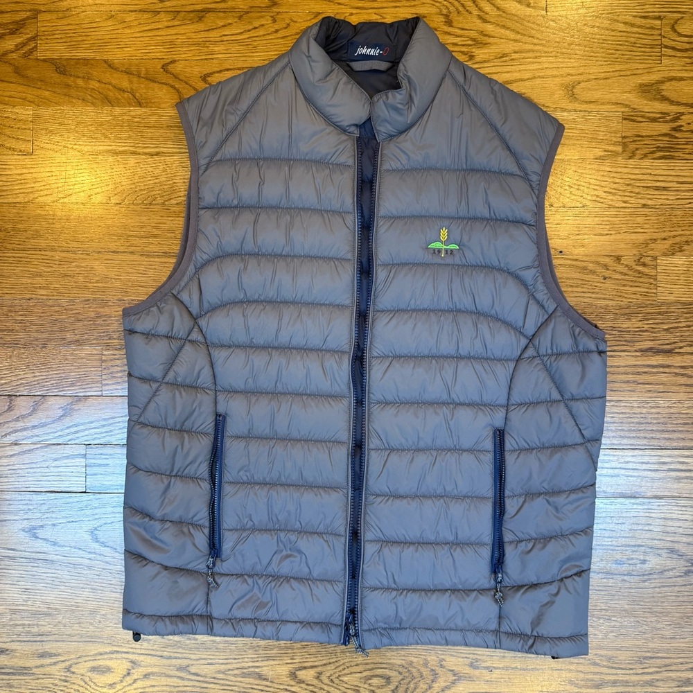 Johnnie-O Men's Puffer Vest - Reversible Gray/Blue - Size Large - Worn Once!